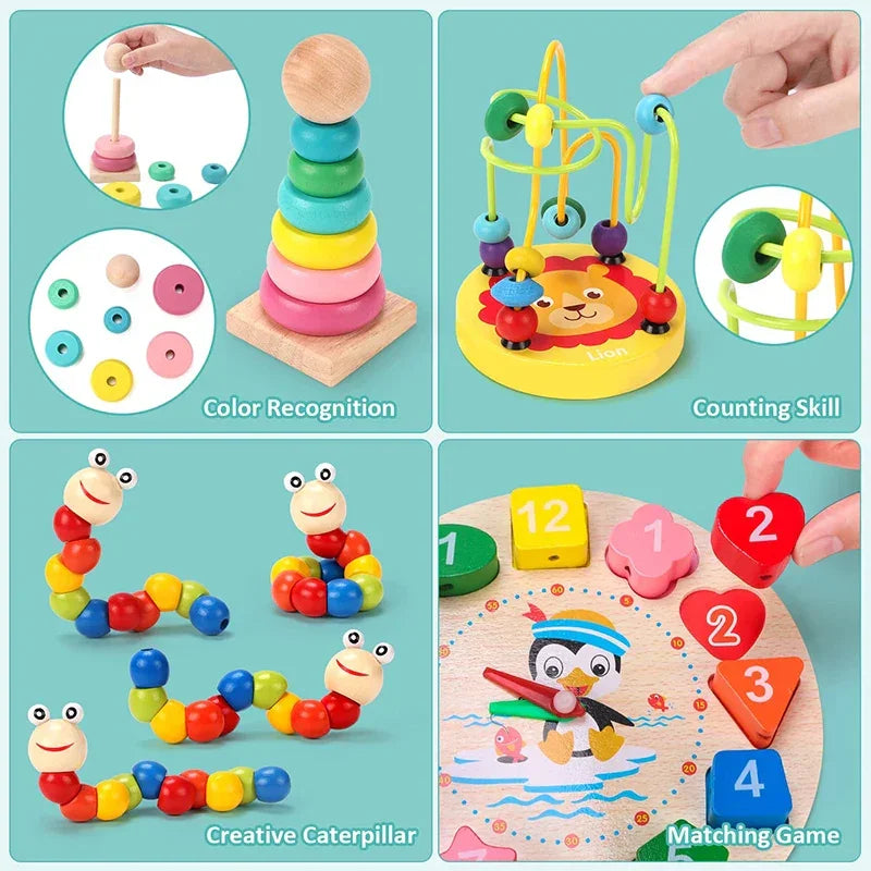 Wooden Montessori Learning Set