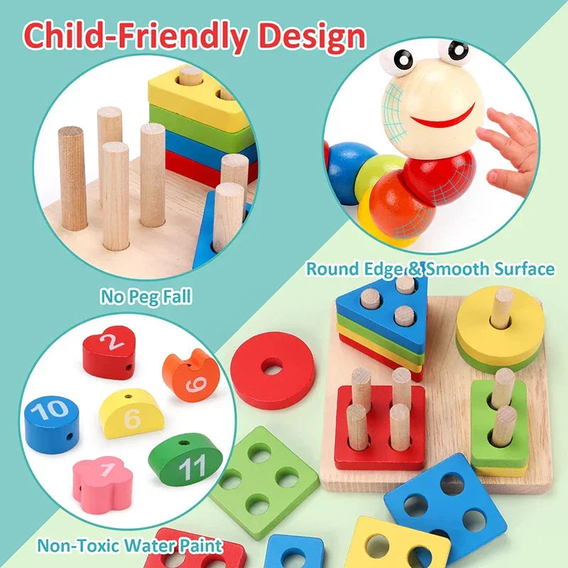 Wooden Montessori Learning Set
