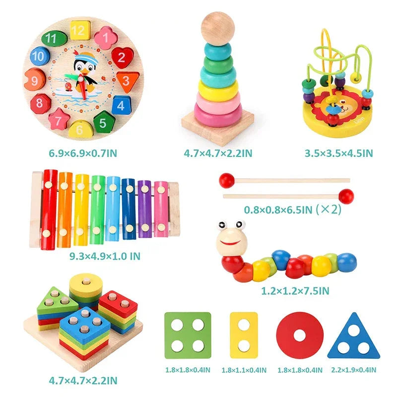 Wooden Montessori Learning Set