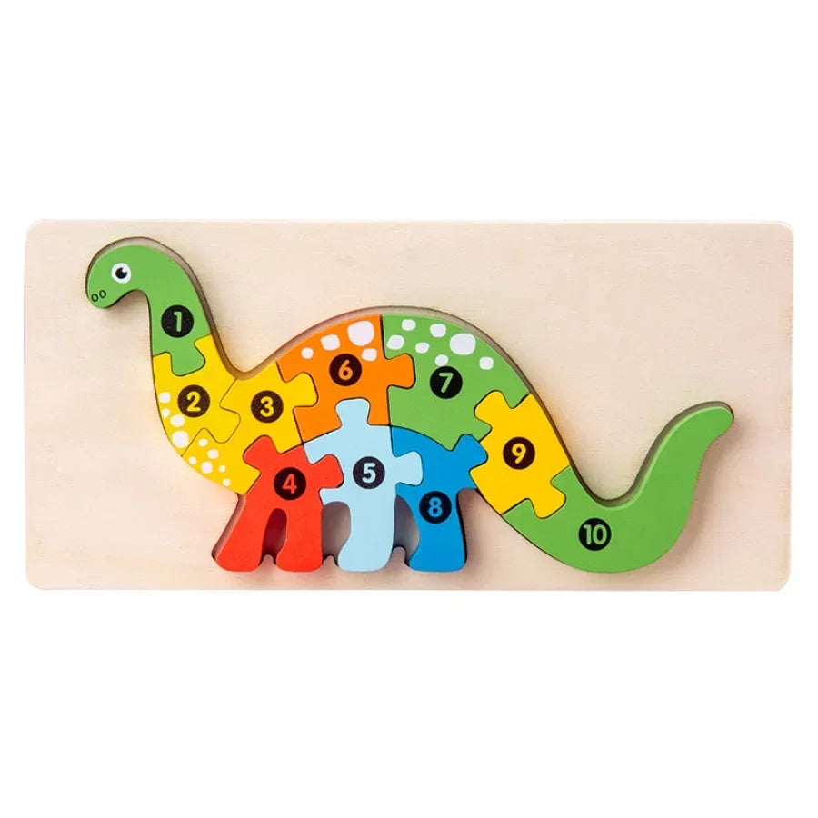 Wooden Number Puzzle Set