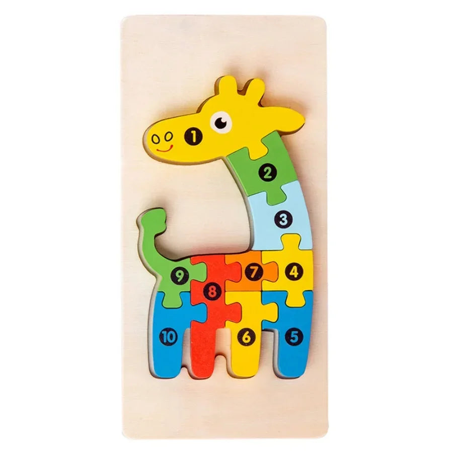 Wooden Number Puzzle Set