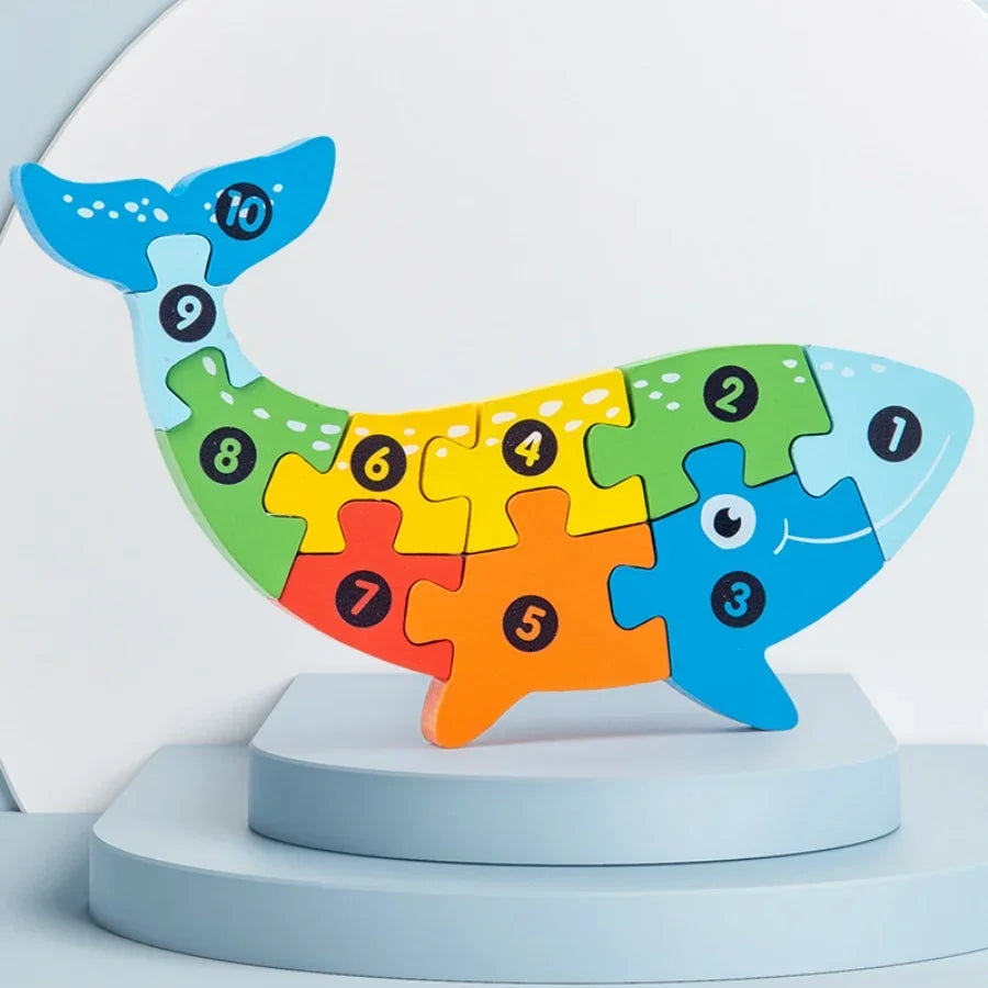 Wooden Number Puzzle Set